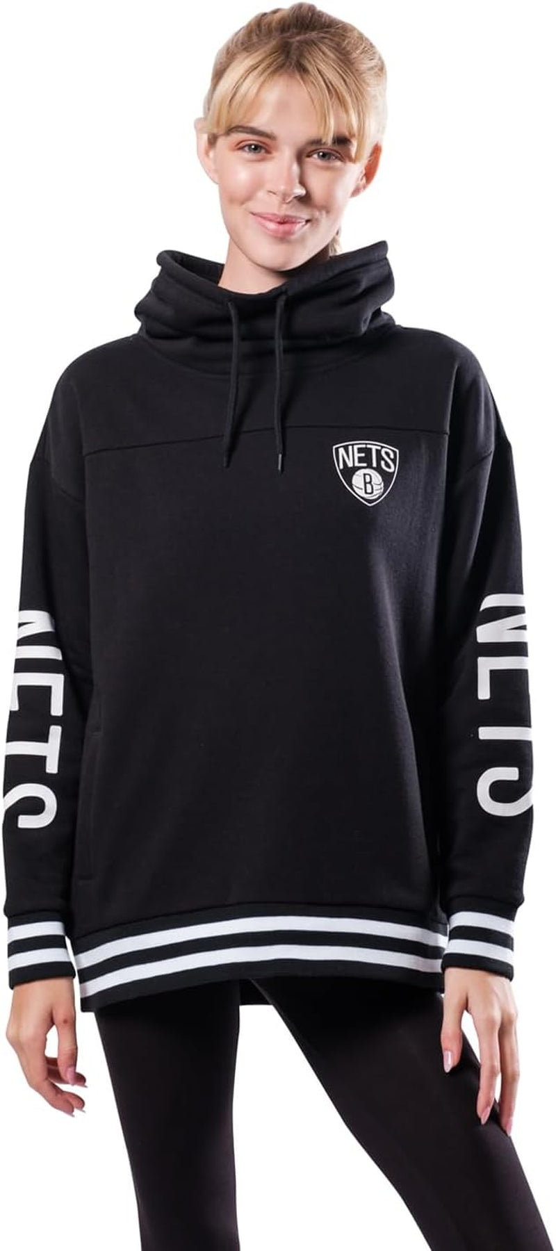 Stylish Women's NBA Official Fleece Hoodie Pullover with Funnel Neck - Perfect for Game Day!
