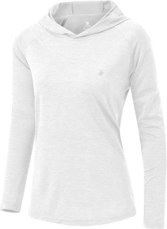 Lightweight Women's UPF 50+ Sun Protection Hoodie - Long Sleeve UV Fishing & Hiking Shirt