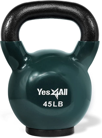 Versatile Rubber Base Kettlebell Set for Women - Strength Training Weights (10-65 Lbs)