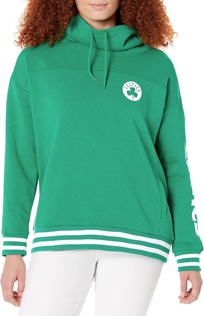Stylish Women's NBA Official Fleece Hoodie Pullover with Funnel Neck - Perfect for Game Day!
