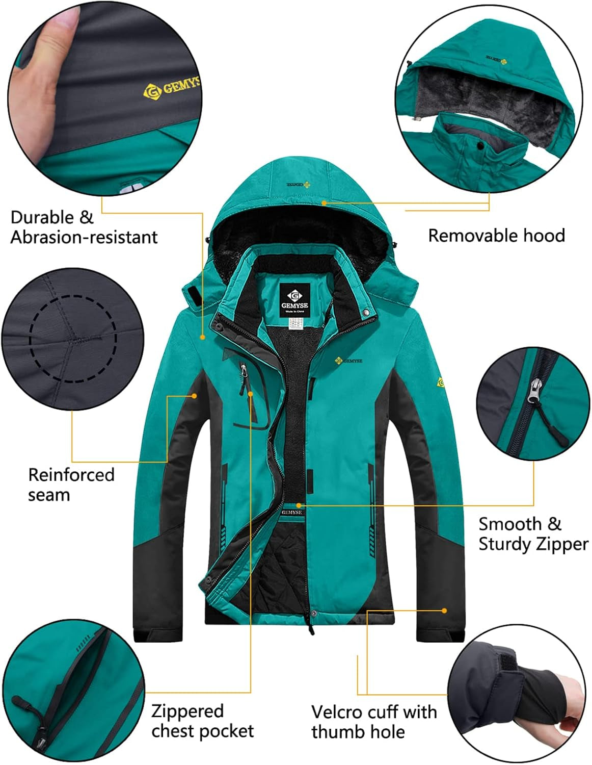 Women's Waterproof Ski & Snow Jacket - Windproof Winter Coat for Hiking & Outdoor Adventures
