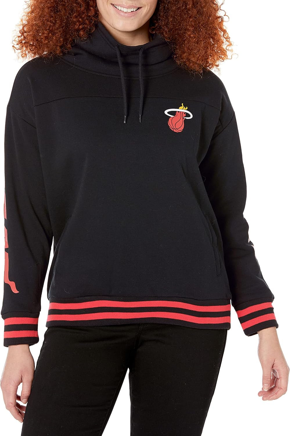 Stylish Women's NBA Official Fleece Hoodie Pullover with Funnel Neck - Perfect for Game Day!