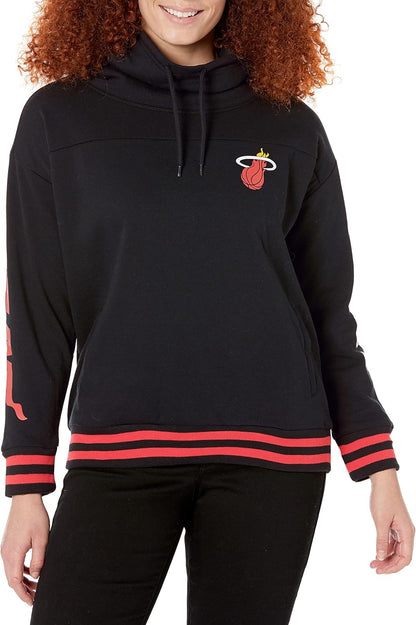 Stylish Women's NBA Official Fleece Hoodie Pullover with Funnel Neck - Perfect for Game Day!