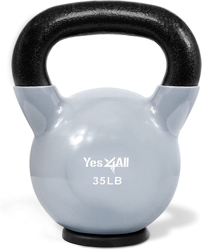 Versatile Rubber Base Kettlebell Set for Women - Strength Training Weights (10-65 Lbs)