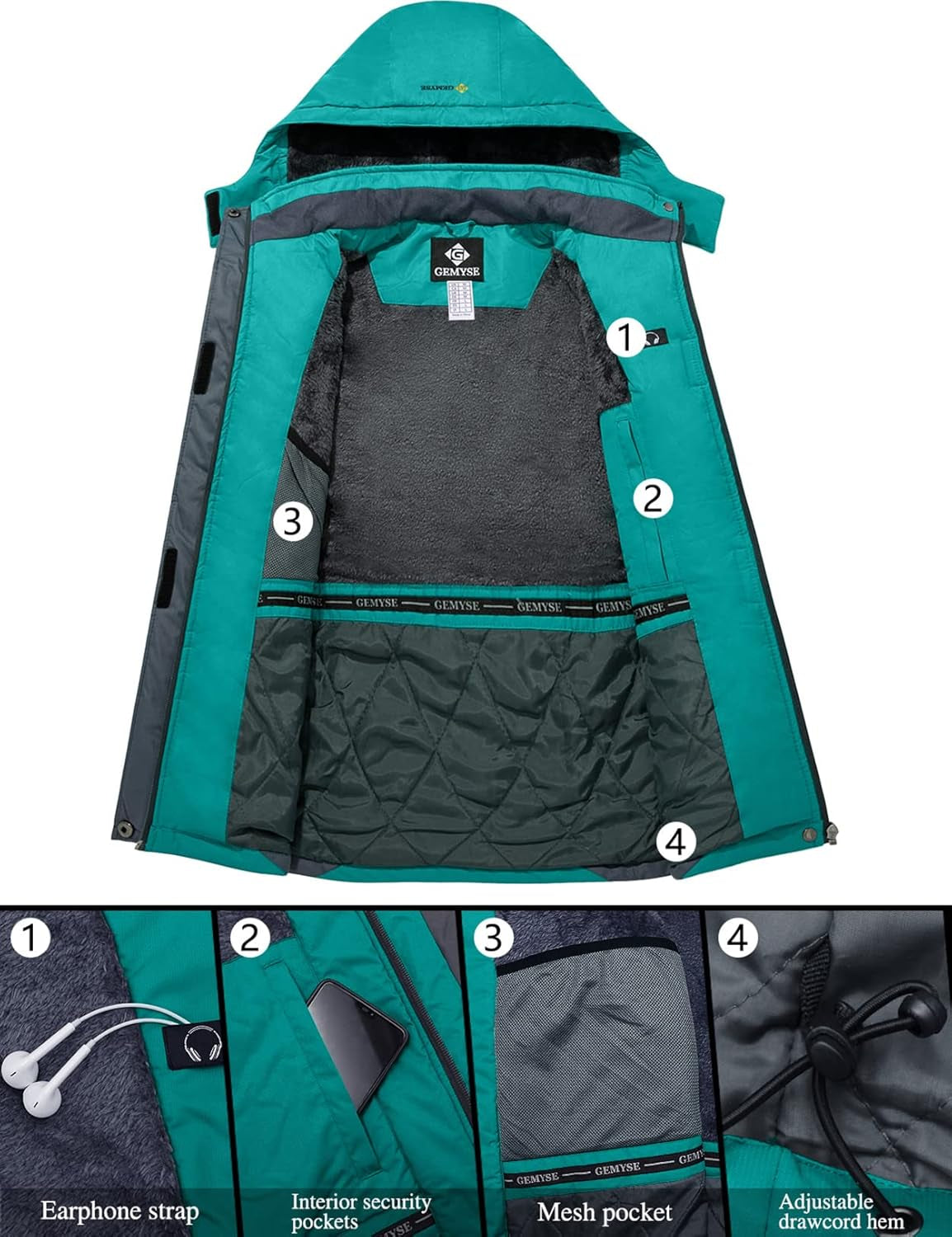 Women's Waterproof Ski & Snow Jacket - Windproof Winter Coat for Hiking & Outdoor Adventures