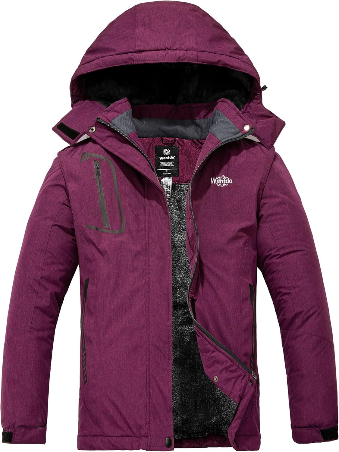Women's Waterproof Ski Jacket - Windproof & Warm Hooded Winter Coat