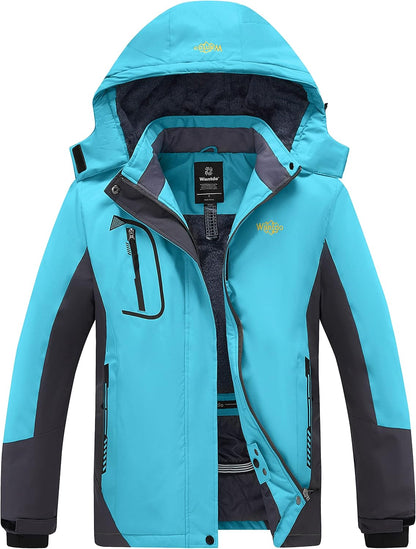Women's Waterproof Ski Jacket - Windproof & Warm Hooded Winter Coat