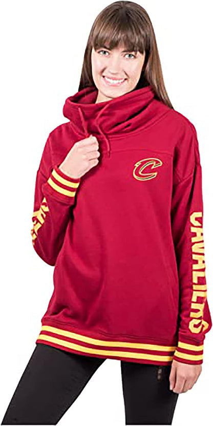 Stylish Women's NBA Official Fleece Hoodie Pullover with Funnel Neck - Perfect for Game Day!