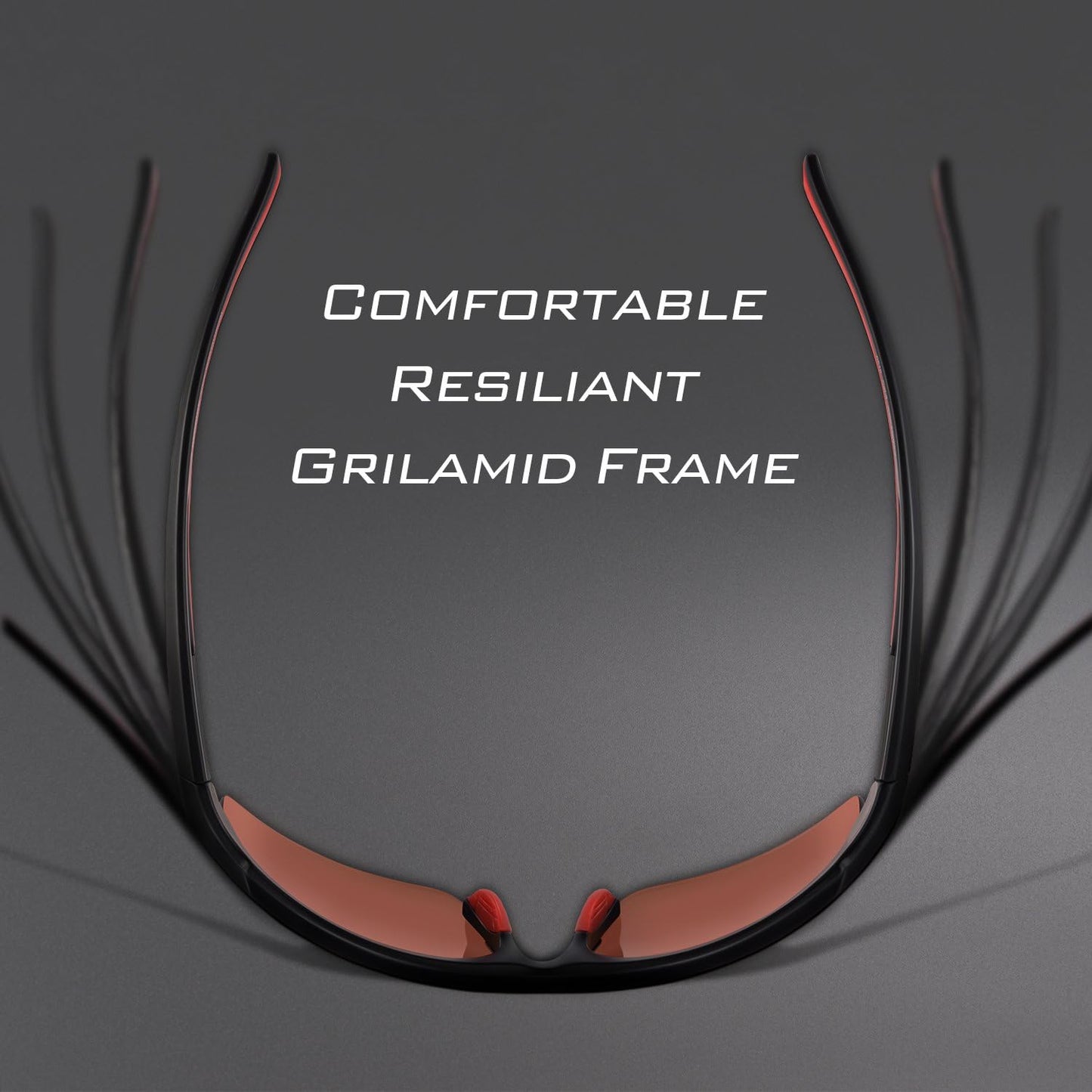 Stylish Cuivre Polarized Sport Sunglasses - Unisex Matte Blue Frame with Smoke Lens