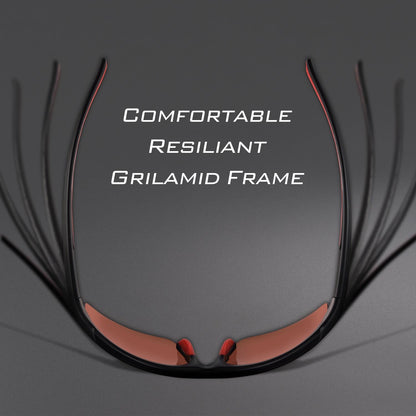 Stylish Cuivre Polarized Sport Sunglasses - Unisex Matte Blue Frame with Smoke Lens