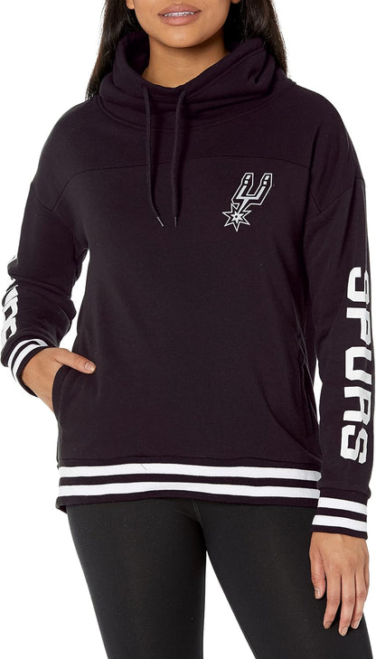 Stylish Women's NBA Official Fleece Hoodie Pullover with Funnel Neck - Perfect for Game Day!