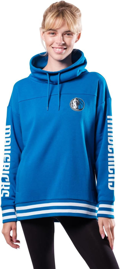 Stylish Women's NBA Official Fleece Hoodie Pullover with Funnel Neck - Perfect for Game Day!