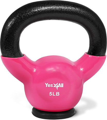 Versatile Rubber Base Kettlebell Set for Women - Strength Training Weights (10-65 Lbs)