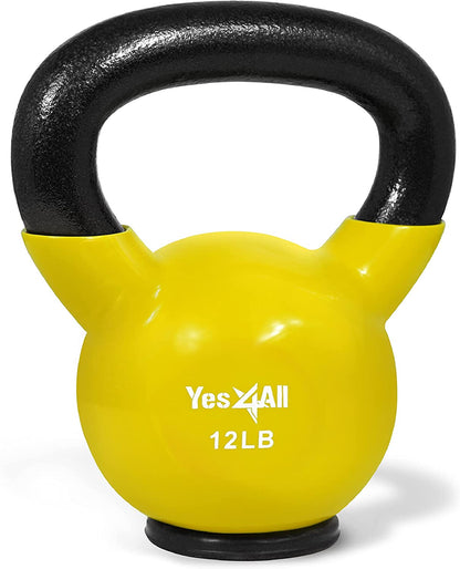 Versatile Rubber Base Kettlebell Set for Women - Strength Training Weights (10-65 Lbs)