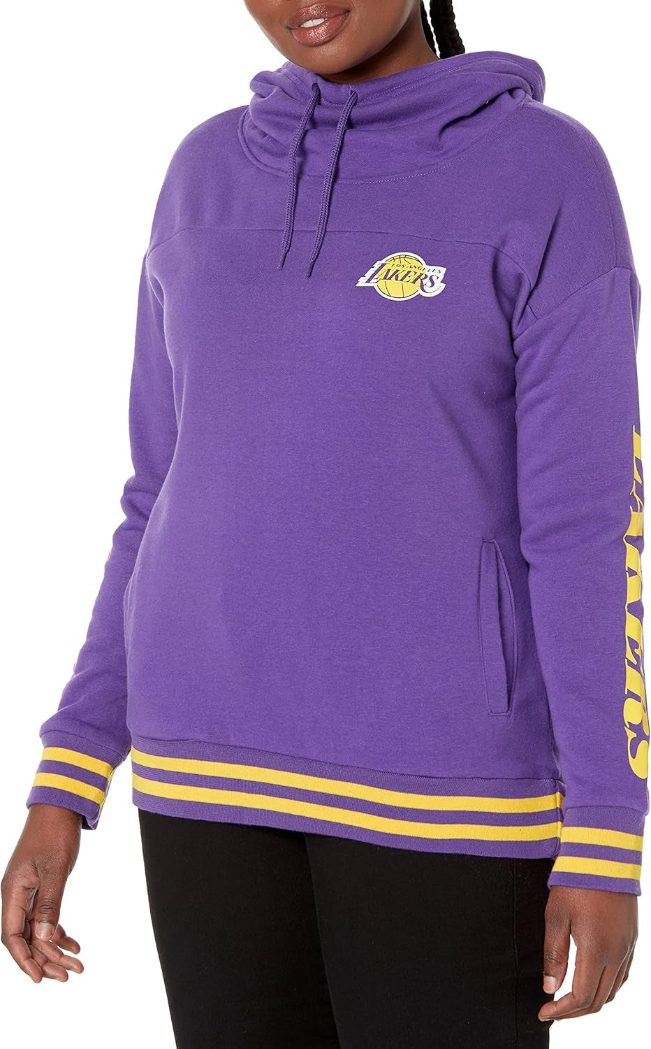 Stylish Women's NBA Official Fleece Hoodie Pullover with Funnel Neck - Perfect for Game Day!