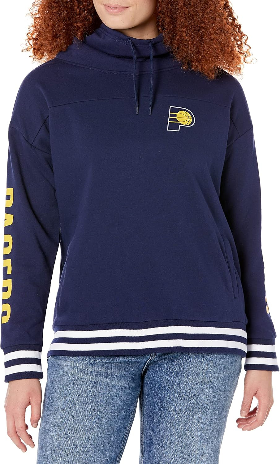 Stylish Women's NBA Official Fleece Hoodie Pullover with Funnel Neck - Perfect for Game Day!