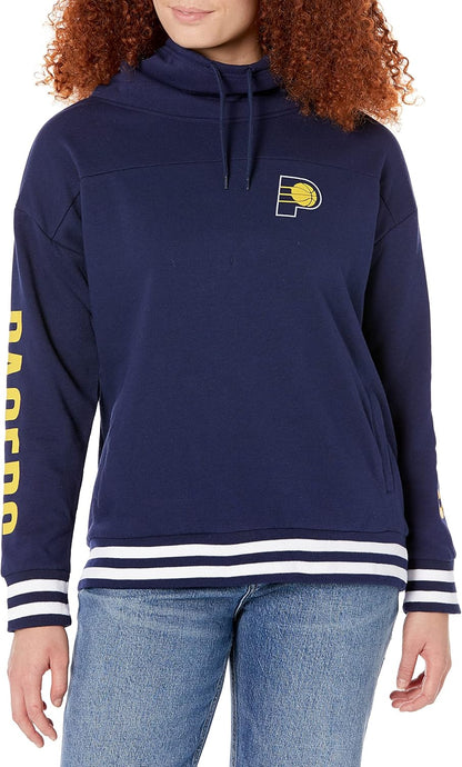 Stylish Women's NBA Official Fleece Hoodie Pullover with Funnel Neck - Perfect for Game Day!