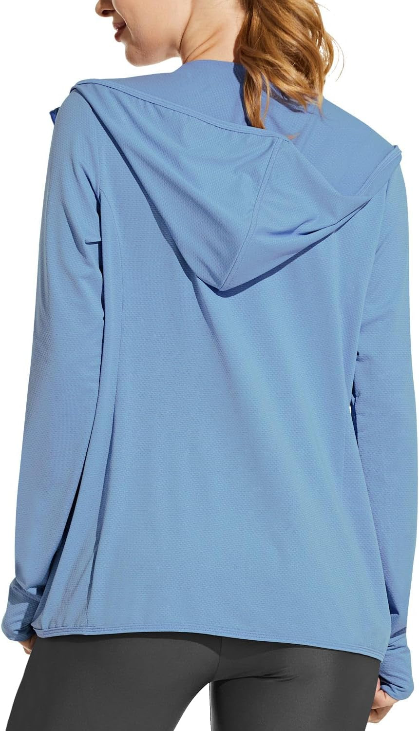 Women's UPF 50+ Sun Protection Hooded Jacket - Cooling Outdoor Performance Shirt with Pockets for Hiking