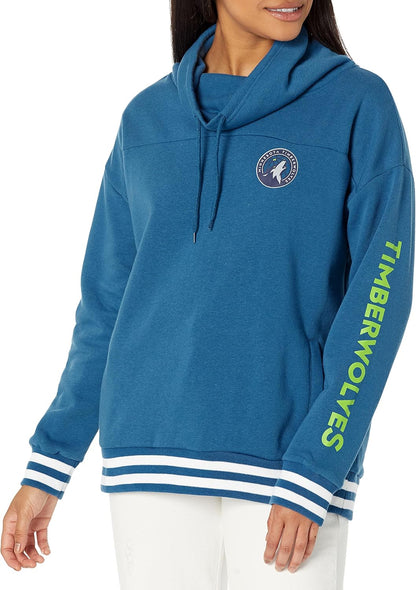 Stylish Women's NBA Official Fleece Hoodie Pullover with Funnel Neck - Perfect for Game Day!