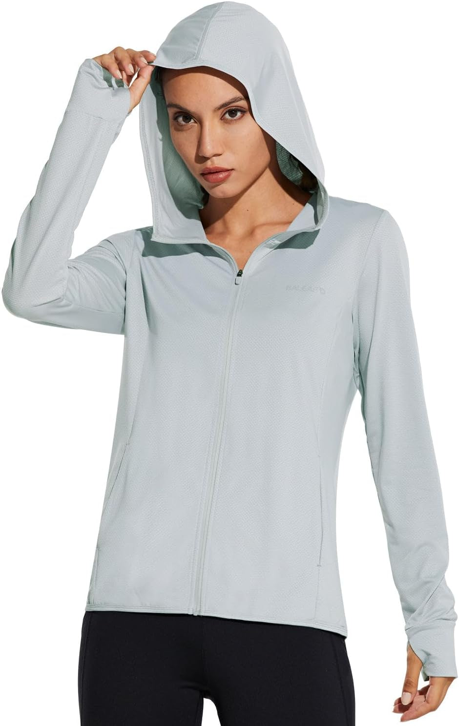 Women's UPF 50+ Sun Protection Hooded Jacket - Cooling Outdoor Performance Shirt with Pockets for Hiking