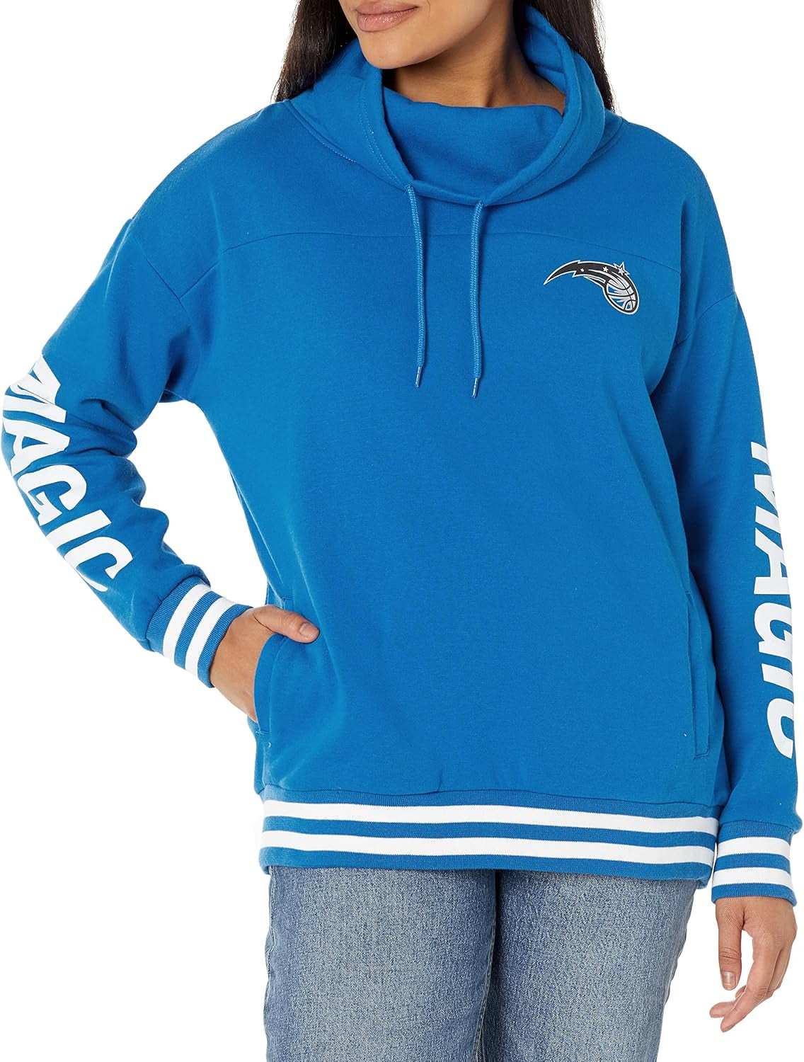 Stylish Women's NBA Official Fleece Hoodie Pullover with Funnel Neck - Perfect for Game Day!