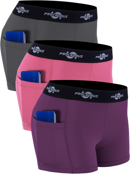 Pro Women's 3" Compression Spandex Volleyball Shorts - Ultimate Comfort & Performance