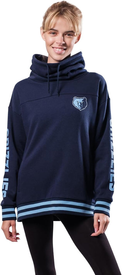 Stylish Women's NBA Official Fleece Hoodie Pullover with Funnel Neck - Perfect for Game Day!