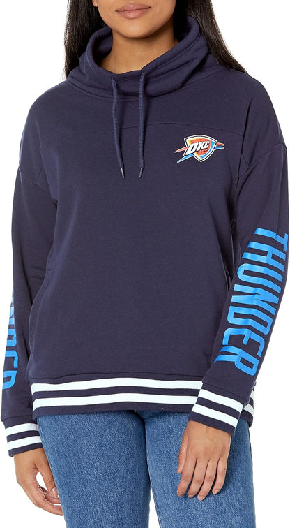 Stylish Women's NBA Official Fleece Hoodie Pullover with Funnel Neck - Perfect for Game Day!