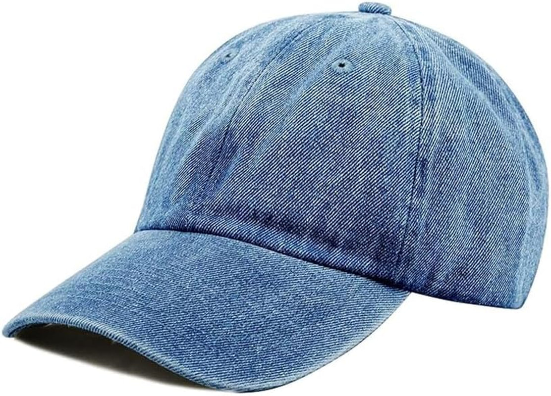Stylish Baseball Dad Hat for Men & Women - Washed Cotton & Denim, UPF 50+ Cap for Running & Golf