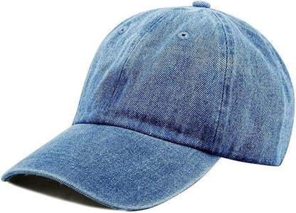 Stylish Baseball Dad Hat for Men & Women - Washed Cotton & Denim, UPF 50+ Cap for Running & Golf