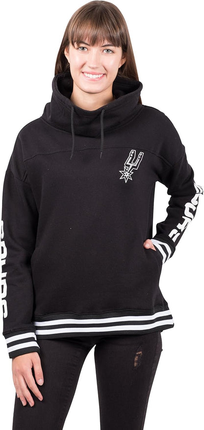 Stylish Women's NBA Official Fleece Hoodie Pullover with Funnel Neck - Perfect for Game Day!