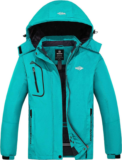 Women's Waterproof Ski Jacket - Windproof & Warm Hooded Winter Coat