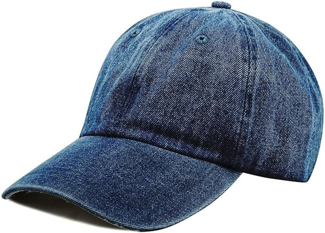 Stylish Baseball Dad Hat for Men & Women - Washed Cotton & Denim, UPF 50+ Cap for Running & Golf