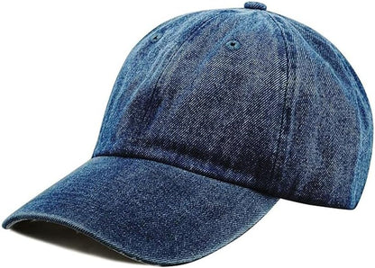 Stylish Baseball Dad Hat for Men & Women - Washed Cotton & Denim, UPF 50+ Cap for Running & Golf