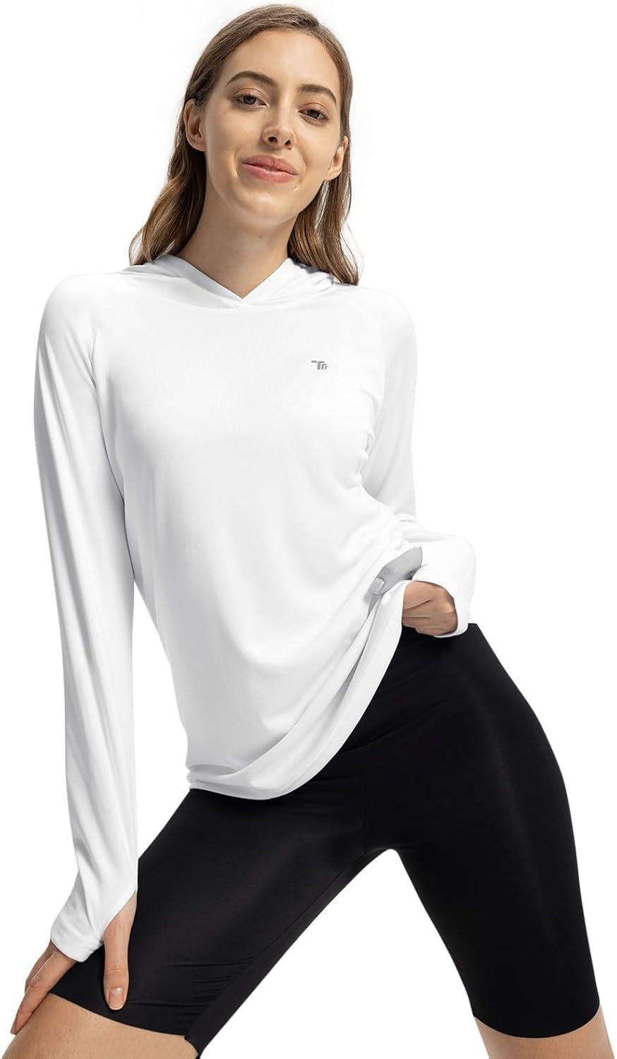 Lightweight Women's UPF 50+ Sun Protection Hoodie - Long Sleeve UV Fishing & Hiking Shirt