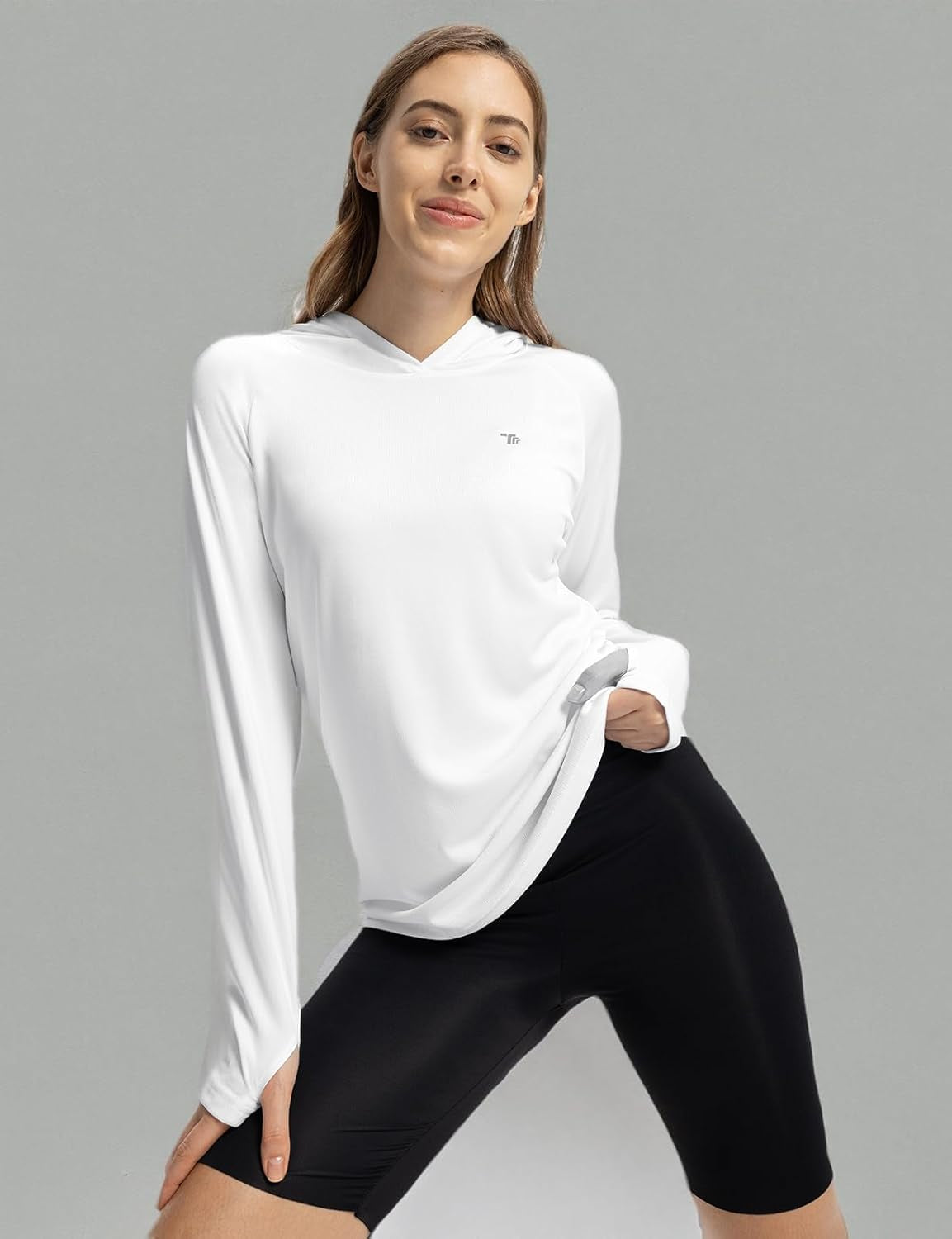 Lightweight Women's UPF 50+ Sun Protection Hoodie - Long Sleeve UV Fishing & Hiking Shirt