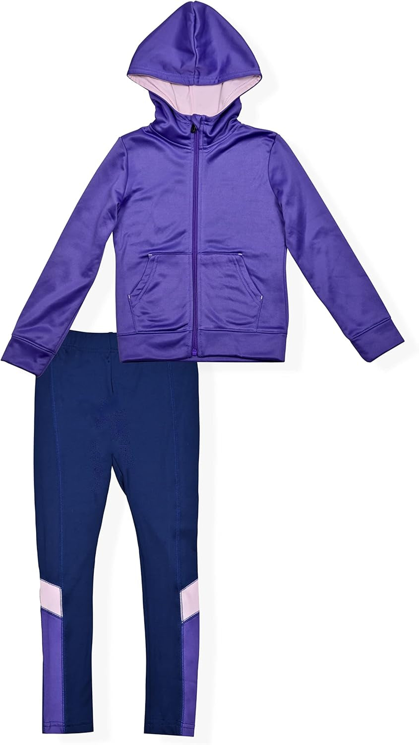 Stylish Girls 2-Piece Leggings & Fleece Hooded Sweatshirt Set