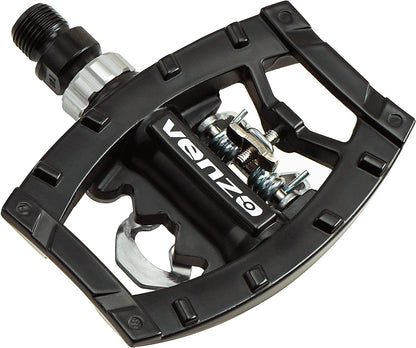 Versatile Dual Function Clipless Pedals for Shimano SPD - Ideal for Mountain, Touring, and Road Bikes