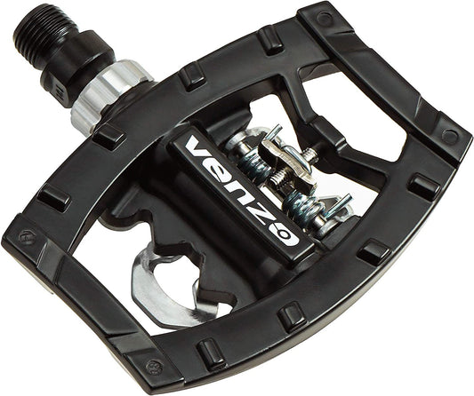Versatile Dual Function Clipless Pedals for Shimano SPD - Ideal for Mountain, Touring, and Road Bikes