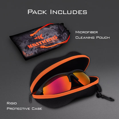 Stylish Cuivre Polarized Sport Sunglasses - Unisex Matte Blue Frame with Smoke Lens