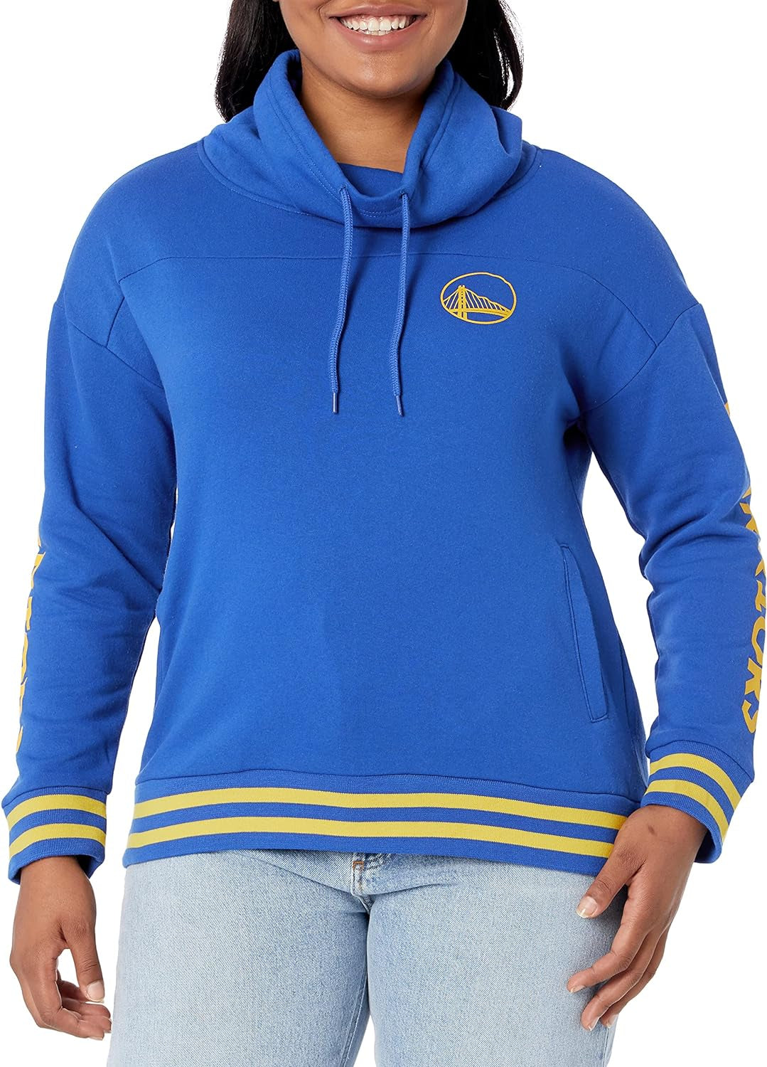 Stylish Women's NBA Official Fleece Hoodie Pullover with Funnel Neck - Perfect for Game Day!