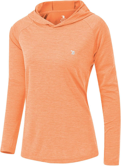 Lightweight Women's UPF 50+ Sun Protection Hoodie - Long Sleeve UV Fishing & Hiking Shirt