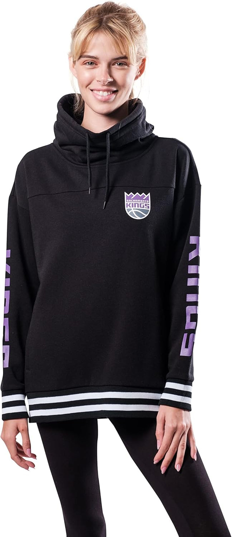 Stylish Women's NBA Official Fleece Hoodie Pullover with Funnel Neck - Perfect for Game Day!