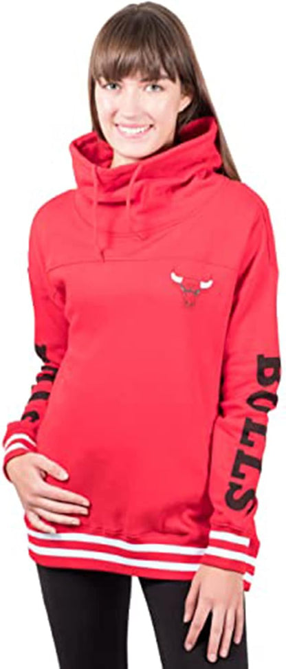 Stylish Women's NBA Official Fleece Hoodie Pullover with Funnel Neck - Perfect for Game Day!