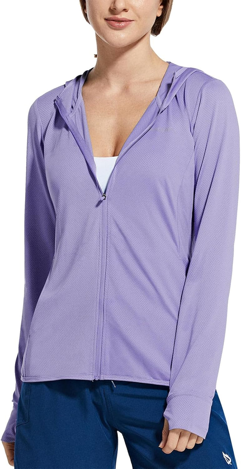 Women's UPF 50+ Sun Protection Hooded Jacket - Cooling Outdoor Performance Shirt with Pockets for Hiking