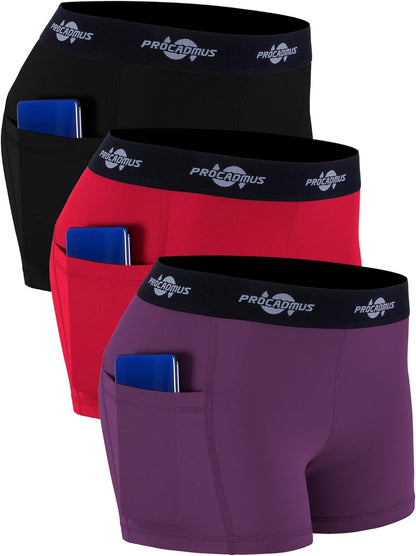 Pro Women's 3" Compression Spandex Volleyball Shorts - Ultimate Comfort & Performance