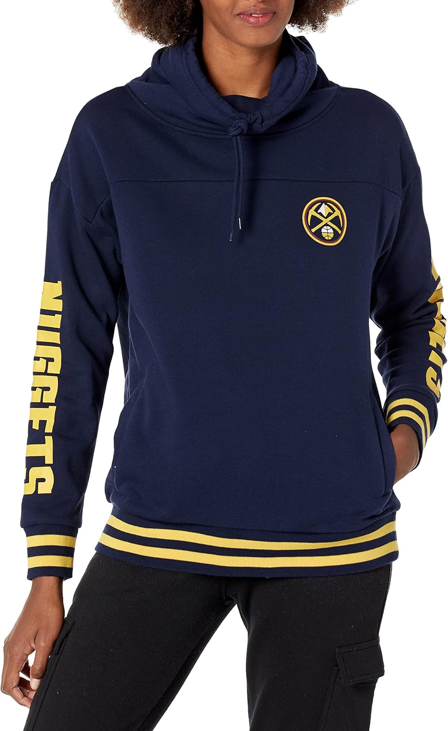 Stylish Women's NBA Official Fleece Hoodie Pullover with Funnel Neck - Perfect for Game Day!