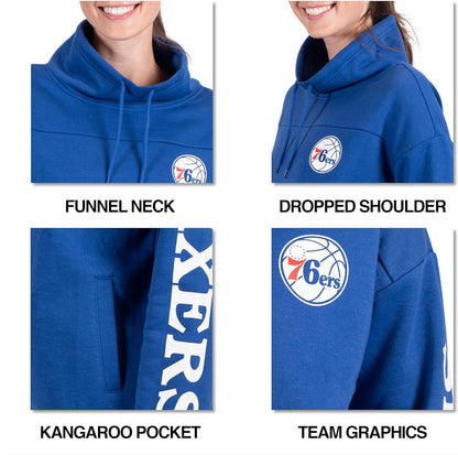 Stylish Women's NBA Official Fleece Hoodie Pullover with Funnel Neck - Perfect for Game Day!
